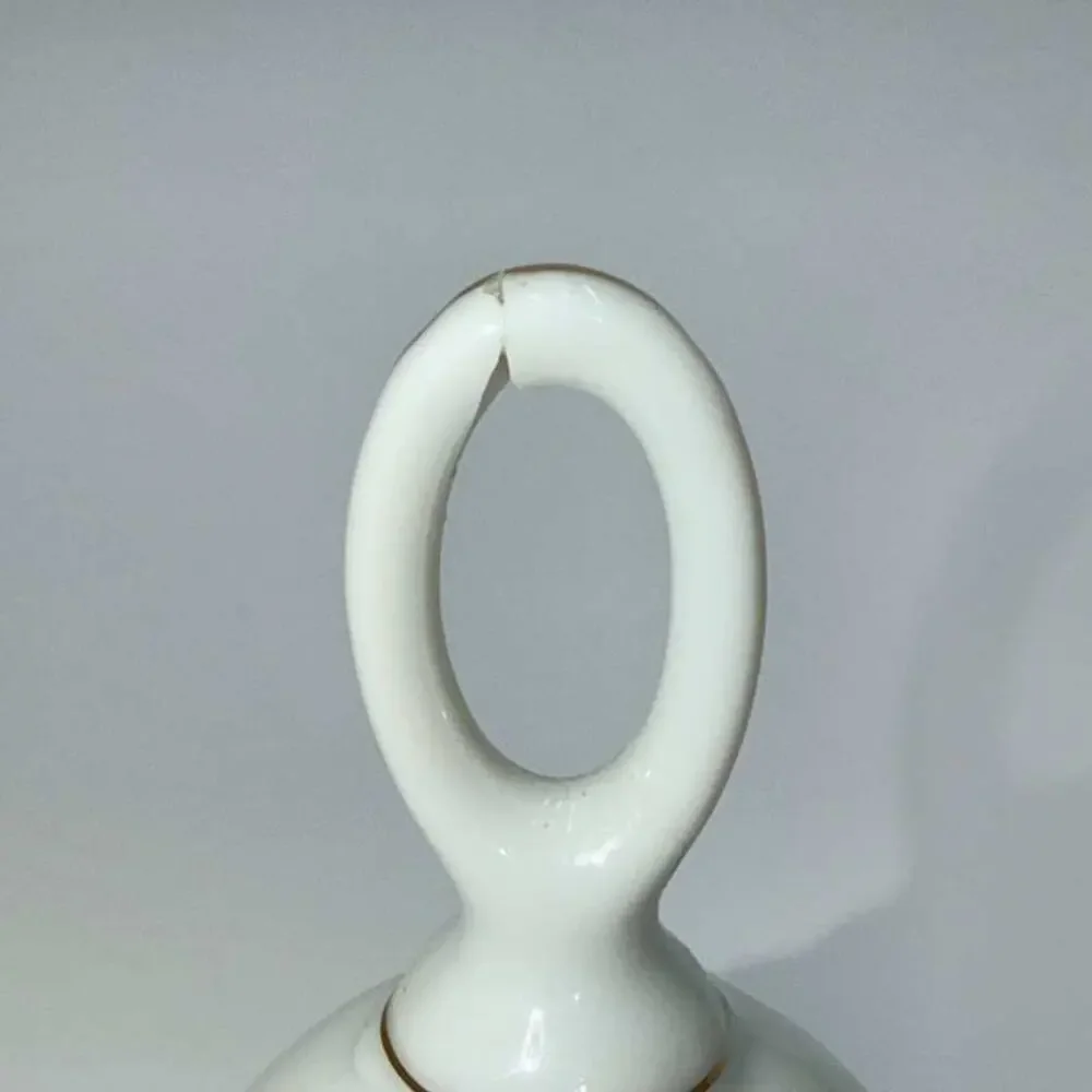 Papel Christmas Bell Teddy‎ Bear Sled Vintage Porcelain Japan Gold Trim